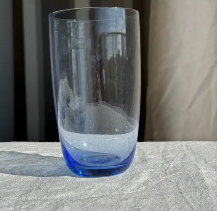 Glass - Set of 4 blue orangeade glasses H14 - OFFICE OBJETS