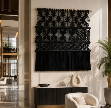 Tapisseries - Décoration Murale Textile - Couleur Noir - NŒULUXE