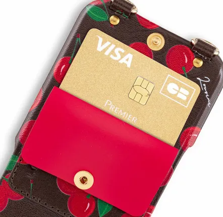Leather goods - Phone case with leather card holder — made in Italy - LOUVINI PARIS