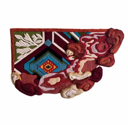 Contemporary carpets - Contemporary wall tapestry — Unique piece — Vernaculario I - ATELIER SAGRADO