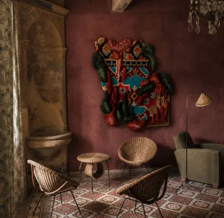 Contemporary carpets - Textile wall sculpture — Unique piece — Vernaculario II - ATELIER SAGRADO