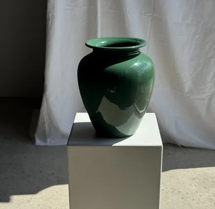 Objets de décoration - Grand vase en céramique vert d'eau profond H26 D22 - OFFICE OBJETS