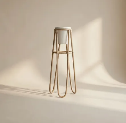 Floral decoration - Tige Natural Rattan Plant Stand - LO-FI HOUSE