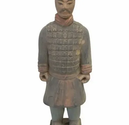Objets de décoration - Statue Colorée Antique Terracotta Chevalier 20cm - ARABESK