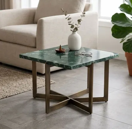 Autres tables  - Plateau en marbre vert – Carré 450 × 450 mm - SAGIT
