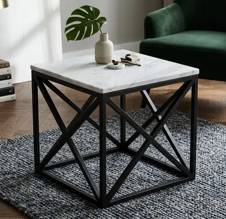 Autres tables  - Plateau en marbre gris clair – Carré 450 × 450 mm - SAGIT