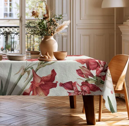Table cloths - 100% linen tablecloth AMARYLLIS 140x250cm - NORRAVILLA