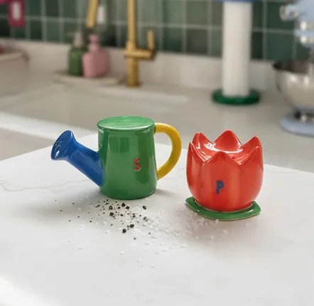 Condiments - BLOOM SALT & PEPPER SHAKERS HF - HELIO FERRETTI