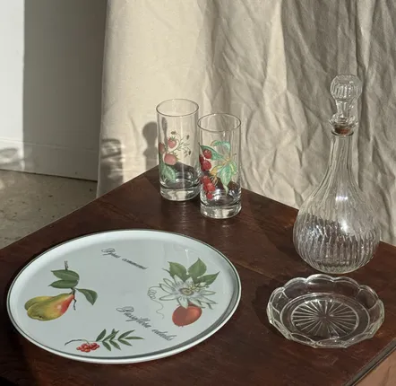 Objets de décoration - Cendrier vintage en verre moulé en forme de fleur D14 H2,5 - OFFICE OBJETS