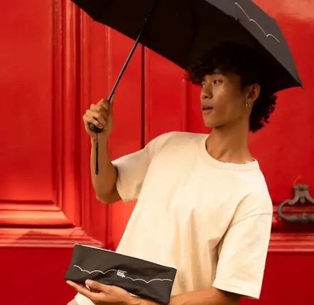 Petite maroquinerie - Le Mini, parapluie éco-responsable et sa housse absorbante brevetée - BEAU NUAGE