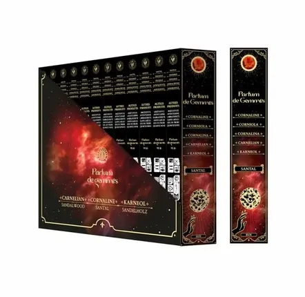 Scents - Parfum de Gemmes Sandalwood & Carnelian Smudge Stick Incense 20g - ARABESK