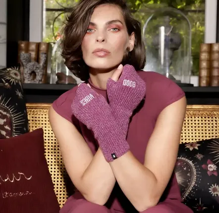 Apparel - Glitter message mittens - PODEVACHE