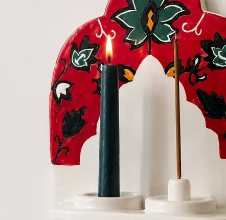 Decorative objects - Niloofar Blossom table candle holder and incense holder - DASTHAA