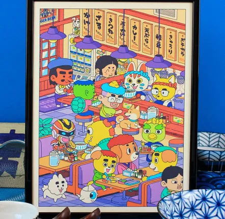 Poster - Print "Udon-ya" - Size 30x40 cm - YEAAAH! STUDIO