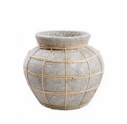 Vases - Le Vase Belly - Béton Naturel - M - BAZAR BIZAR LIVING