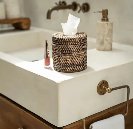 Coffrets et boîtes - La Boîte À Mouchoirs Colonial - Brun Naturel - BAZAR BIZAR LIVING
