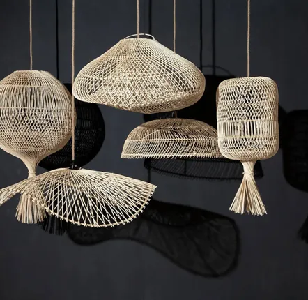 Lampadaires - Le Dumpling Lampadaire - Suspension - Naturel - M - BAZAR BIZAR LIVING