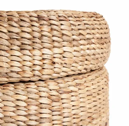 Ottomans - The Circle Storage Ottoman - Natural - BAZAR BIZAR LIVING