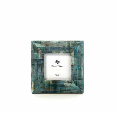Cadres - Le Cadre Ocean Ripple - Turquoise - 10x10 - BAZAR BIZAR LIVING