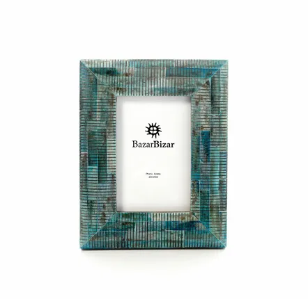Cadres - Le Cadre Ocean Ripple - Turquoise - 10x15 - BAZAR BIZAR LIVING