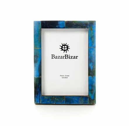 Cadres - Le Cadre Azure Patchwork - Turquoise - 13x18 - BAZAR BIZAR LIVING