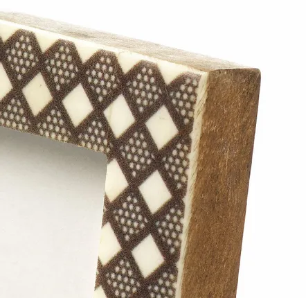 Cadres - Le Cadre Diamond Cut - Blanc Marron - 5x7 - BAZAR BIZAR LIVING