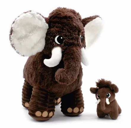 Soft toy - Mammouth Daddy-Baby Plush The Ptipotos - LES DEGLINGOS