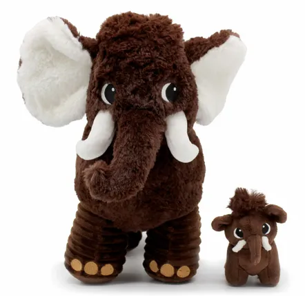 Soft toy - Mammouth Daddy-Baby Plush The Ptipotos - LES DEGLINGOS
