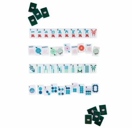 Gifts - Green & White House Tiles - THE MAHJONG HOUSE