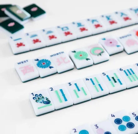 Gifts - Green & White House Tiles - THE MAHJONG HOUSE