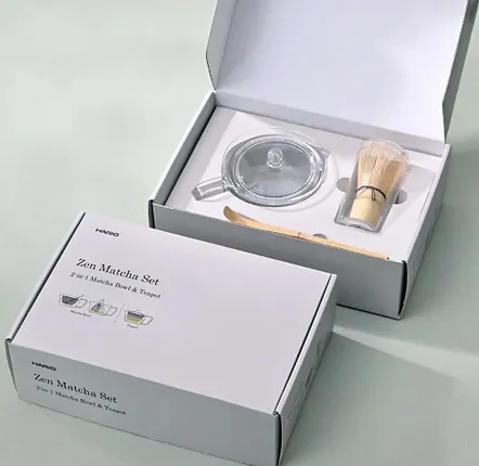 Accessoires thé et café - Coffret bol à matcha - théière en verre transparent / HARIO - ABINGPLUS