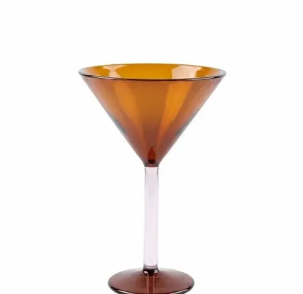 Verres à pied - Verre cocktail ambre et rose - CHEHOMA