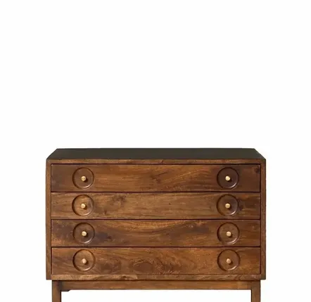 Commodes - Commode 4 tiroirs top noir Ronda - CHEHOMA