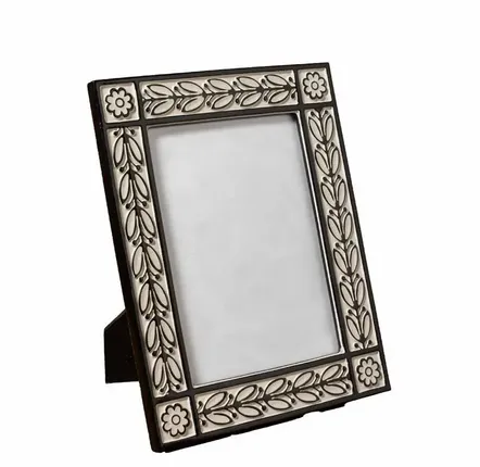 Cadres - Porte photo beige et noir fleurs graphiques 15x18 - CHEHOMA
