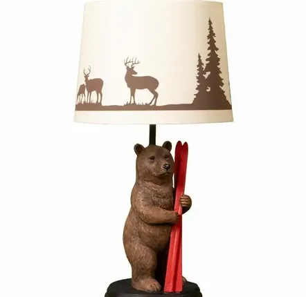 Lampes à poser - Lampe ours avec ski et A/j décoré - CHEHOMA