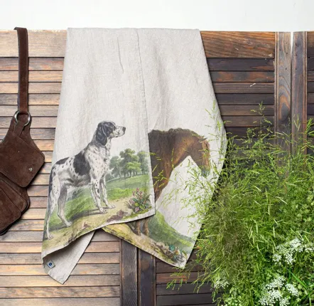 Torchons - CHIEN ET CHEVAL ǀ  Torchons en 100% lin lavé - LINOROOM 100% LINEN TEXTILES