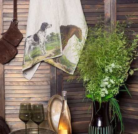 Torchons - CHIEN ET CHEVAL ǀ  Torchons en 100% lin lavé - LINOROOM 100% LINEN TEXTILES