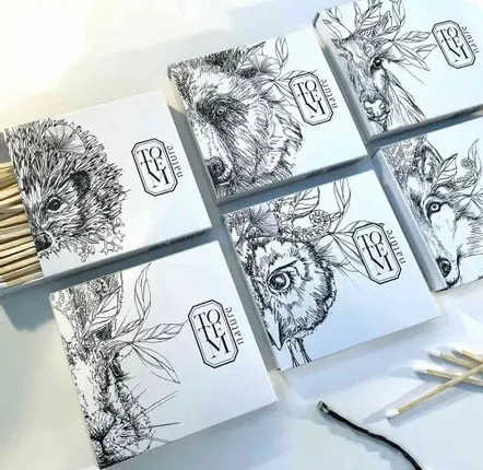 Outdoor decorative accessories - Collection of 6 illustrated matchboxes - TOTEM NATURE