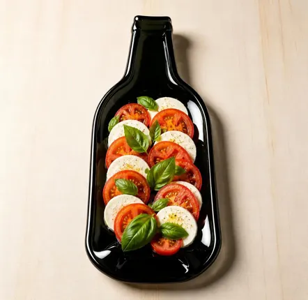 Plats et saladiers - Planche en bouteille de vin upcyclée - SOSTRAW & SMARTTHINGS