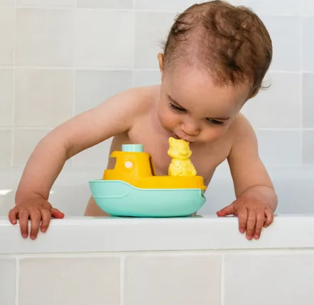 Jouets enfants - Bateau Pastel - Jouet de bain fabriqué en France en matière recyclée - SIMPLE. (BY LE JOUET SIMPLE)