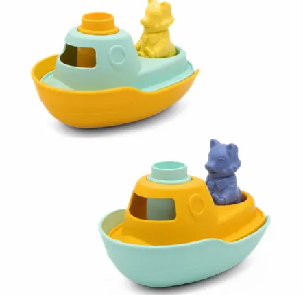 Jouets enfants - Bateau Pastel - Jouet de bain fabriqué en France en matière recyclée - SIMPLE. (BY LE JOUET SIMPLE)