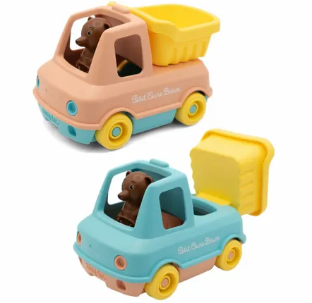 Accessoires de jardinage - Camion Benne Petit Ours Brun - Jouet fabriqué en France et recyclé - SIMPLE. (BY LE JOUET SIMPLE)