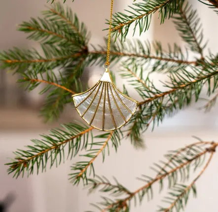 Other Christmas decorations - Trim art deco fan capiz - KINTA