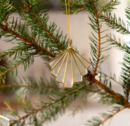 Other Christmas decorations - Trim art deco zigzag capiz - KINTA