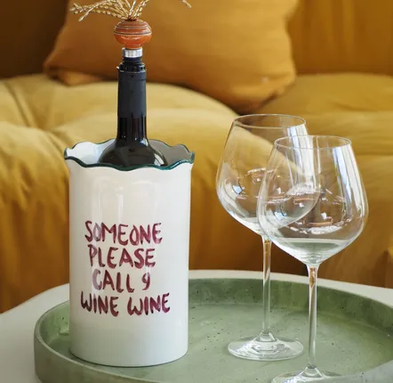 Accessoires pour le vin - Wine cooler 'Someone please call 9 wine wine' - STUDIO NOTICED