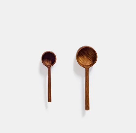 Couverts & ustensiles de cuisine - Duo Cuillères Doseuses en bois de teck - DESIGN TRIP