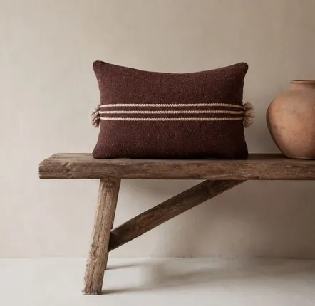 Fabric cushions - Chocolate cushion 100% natural cotton - DESIGN TRIP