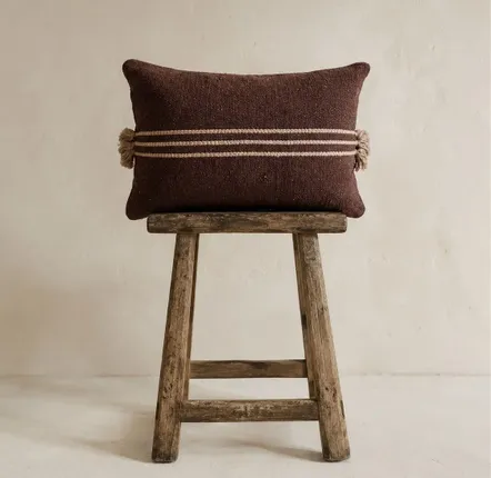 Fabric cushions - Chocolate cushion 100% natural cotton - DESIGN TRIP