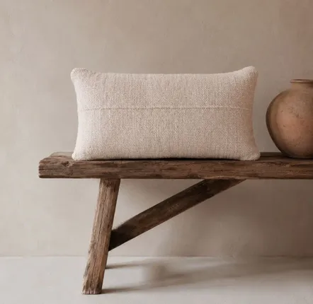 Fabric cushions - Ivory Cushion - Natural Jute - DESIGN TRIP
