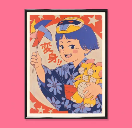 Affiches - Affiche "Henshin girl" - Format 30x40cm - YEAAAH! STUDIO